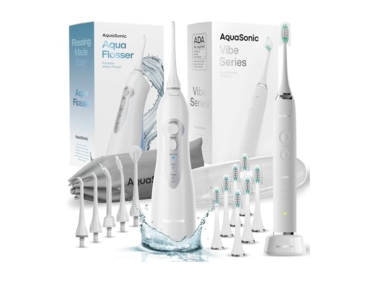 Vibe Series and Aqua Flosser (white) Bundle