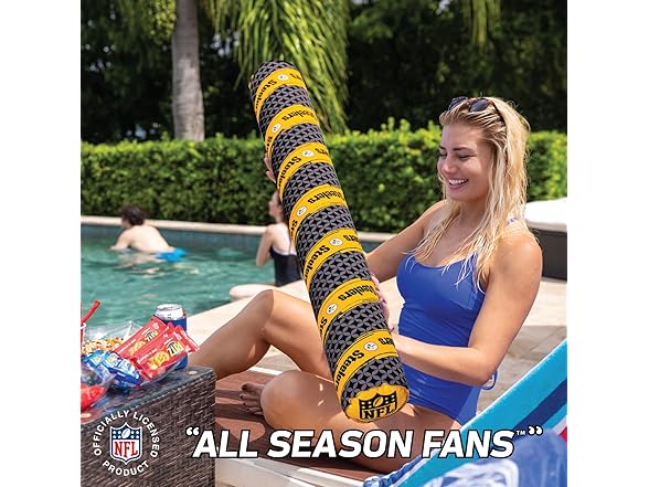 NFL 48" Inflatable Pool Noodle, Pittsburgh Steelers