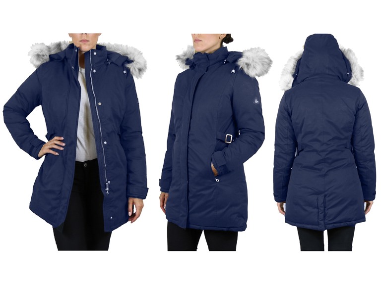 Womens Parka Jacket w/ Detachable Hood