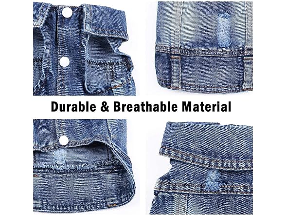 Jean Jacket for Dogs Blue Lapel Vest Coat Co