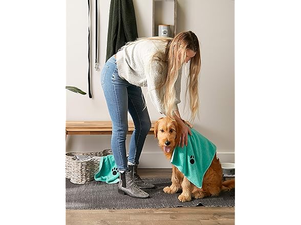 Bone Dry Pet Grooming, Embroidered Microfiber Towel