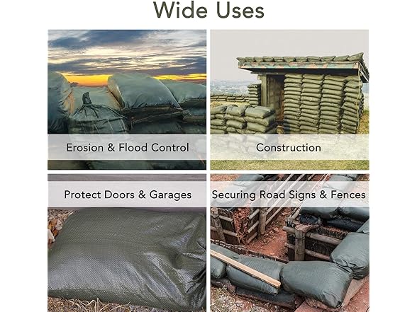 AK TRADING CO. 14" x 26" Poly Sandbags (Pack of 10)