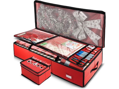 $16.99 Hearth & Harbor Wrapping Paper Storage Container dealfomo