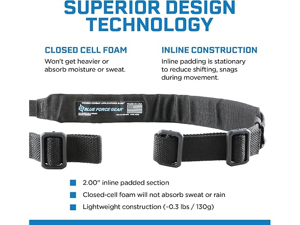 Blue Force Gear VCAS-200-OA 57" - 67" Vickers Padded 2-Poi