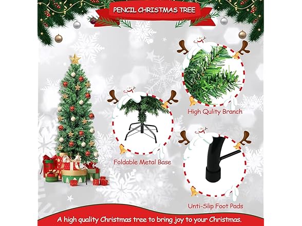 KISIQI 4Ft Christmas Decor Tree