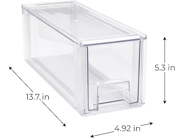 Smart Design Pull-Out Stackable Storage Bin, XS