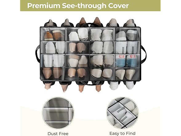 STORAGEIDEAS Extra Large Shoe Organizer Black, 2 Pack