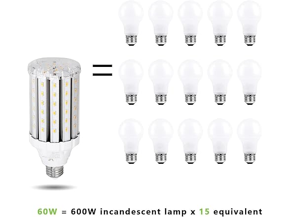 50W LED Corn Light Bulbs-500W Equivalent 2 Pack