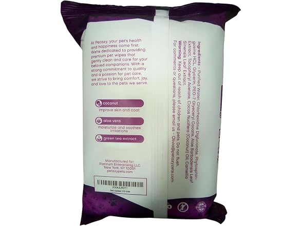 Petazy Pet Wrinkle Wipes for Face Folds