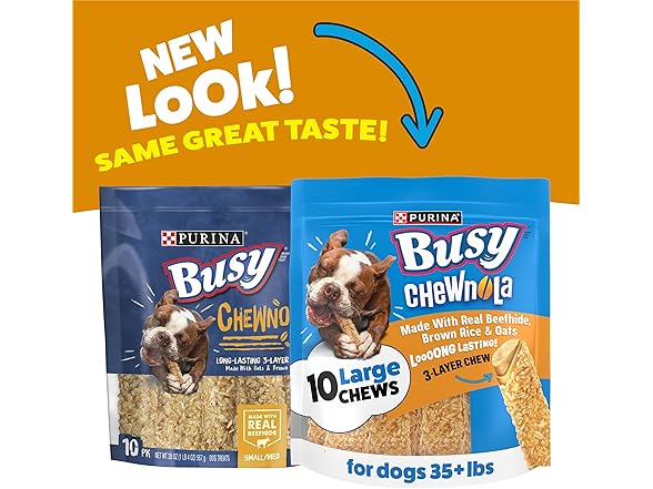 10CT Purina Busy Rawhide Small/Medium Breed Dog Bones