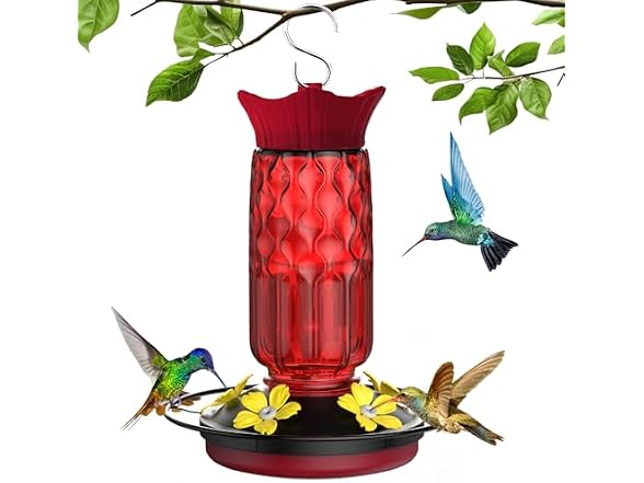 Bourid 16oz Plastic Hummingbird Feeder