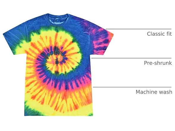 Colortone (M) Tie Neon Rainbow T-shirt
