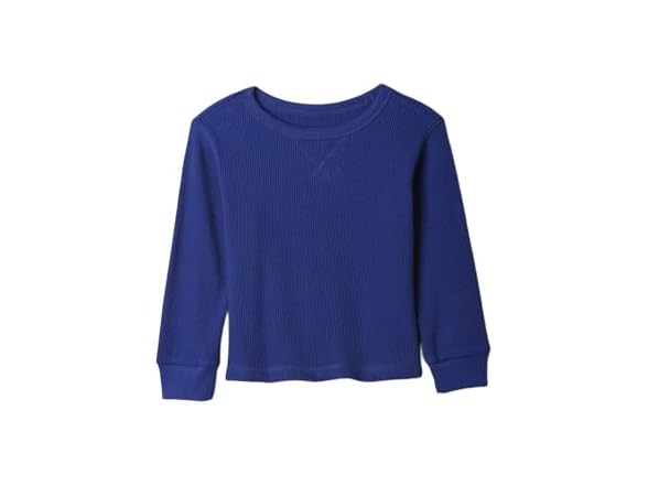 GAP Boys Long Sleeve Thermal Crewneck Bellwether