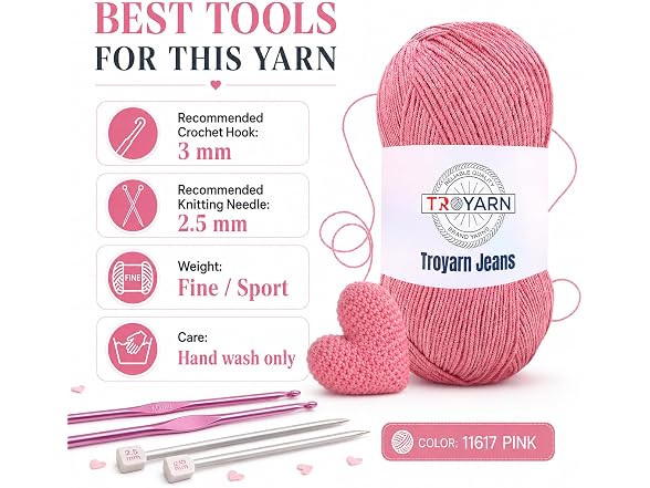 60% Cotton 40% Acrylic Crochet Yarn - Soft