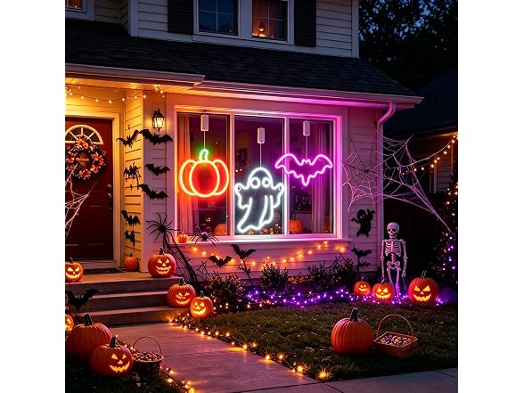Brisum 3 Pack Halloween Window Lights