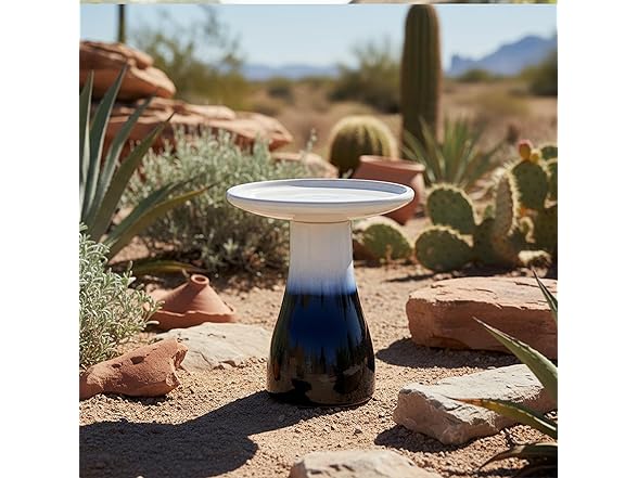 Sunnydaze 21" H Ceramic Bird Bath Twilight