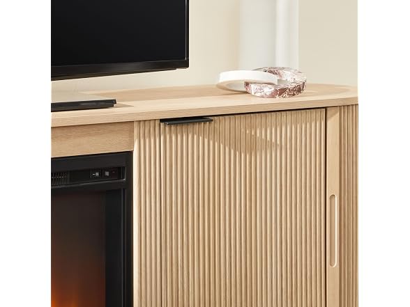 Walker Edison Chloe TV Stand Fireplace