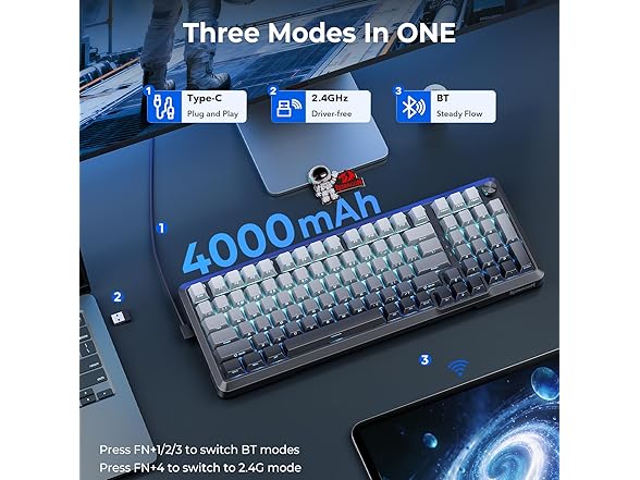 Redragon Grey Gradient Keyboard