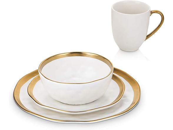 Stone Lain Modern Poreclain 16 Piece Dinnerware Set