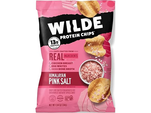 WILDE Protein Chips Himalayan Pink Salt 1.34oz