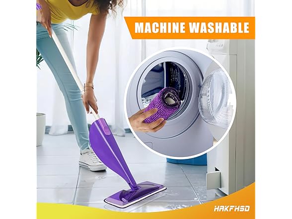 Hakfhsd 8 Pack Reusable Microfiber Mop Refill