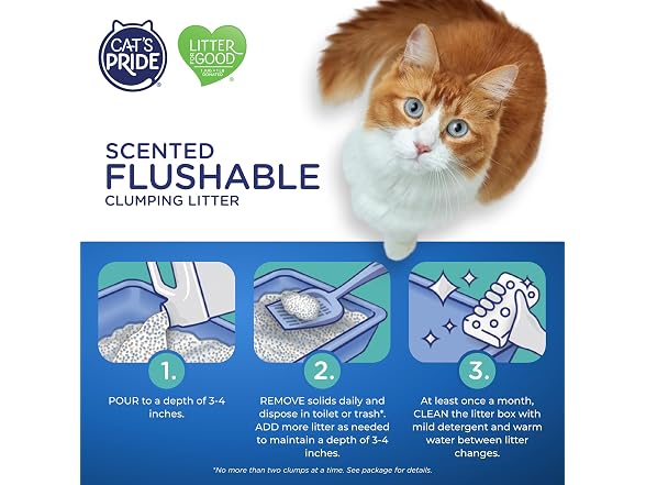 Cat's Pride Flushable Lightweight Scented Cl