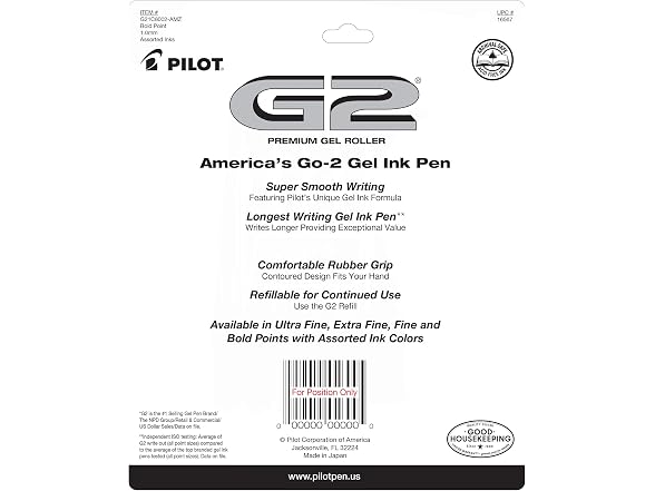 PILOT G2 Premium Gel Pens, Bold Point
