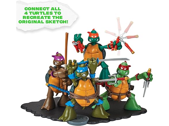 TMNT Original Sketch Collector Figure w Comic Book