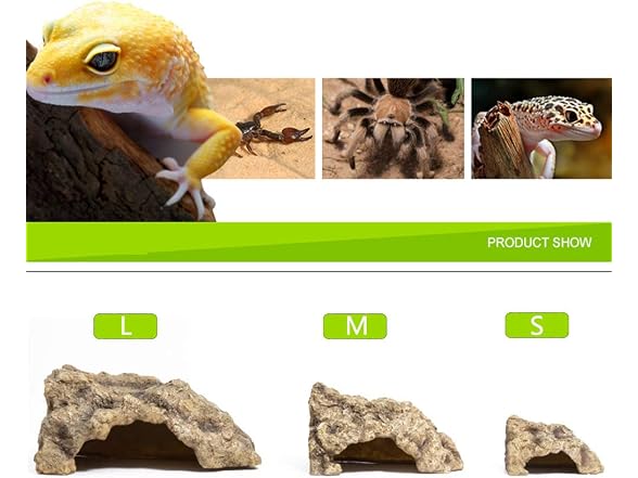 OMEM Reptile Rock Hide Cave Large Right-Angl