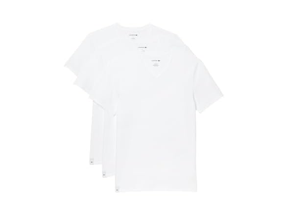 Lacoste Men's V-Neck Undershirt 3-Pack