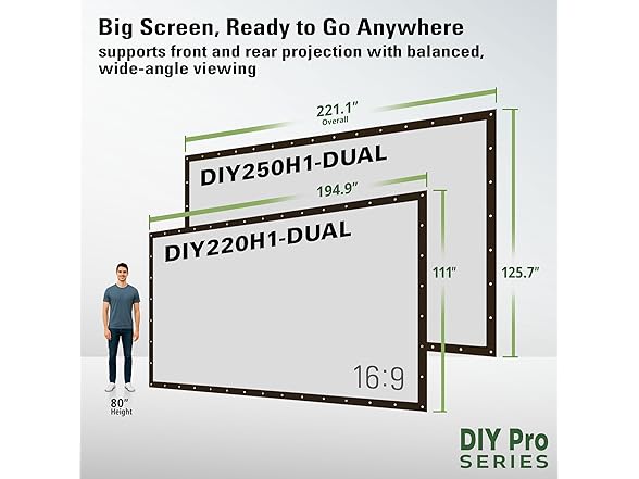 Elite Screens DIY Dual Portable Projector Screen