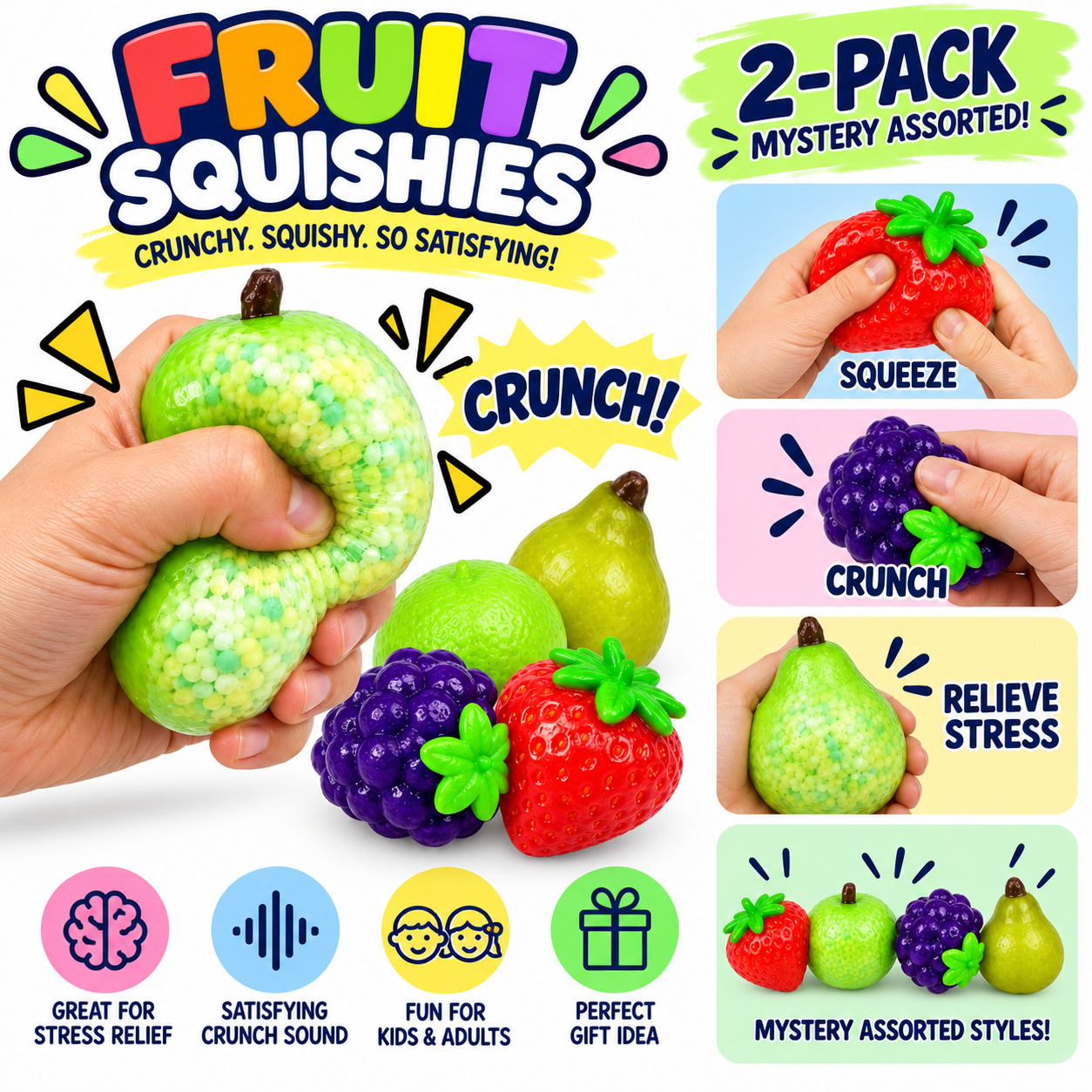 Fruit Crunch Squishy 2-Pk - Gallery 6