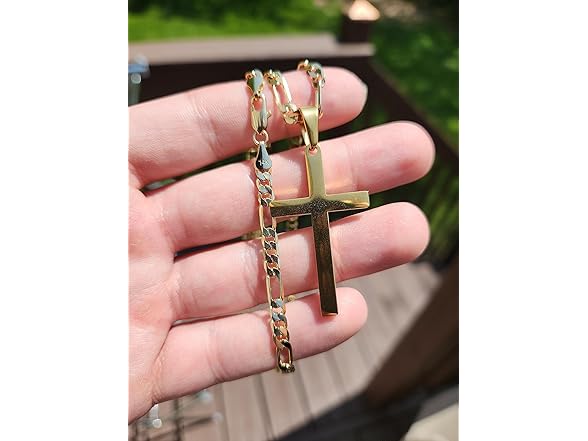 Angelus de Leon 14K Gold Figaro Chain 20in