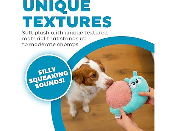 Outward Hound Coated Critterz Dog Toy Snail