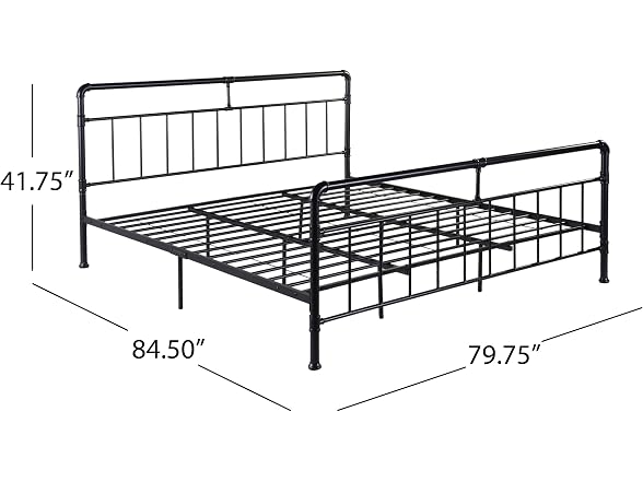 Christopher Knight Sally King Iron Bed, Black