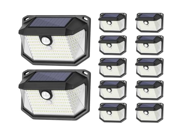 Brightever B0DCFZM963 12-Pack Solar Outdoor Lights