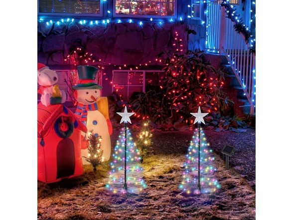 Hakol 19" Solar Outdoor Christmas Pathway Light – Multi-Colored