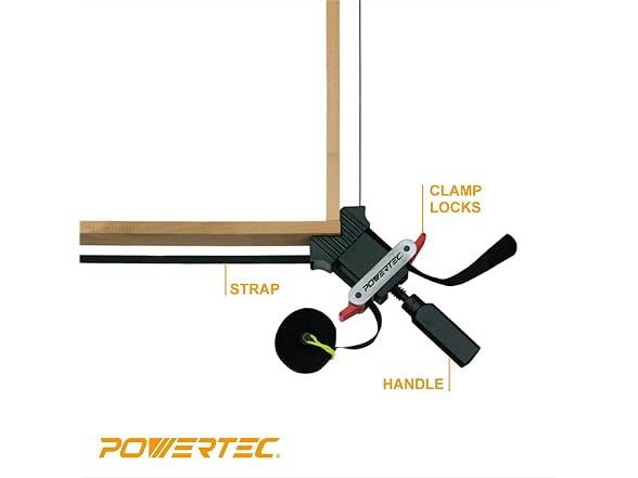 POWERTEC Strap Clamps for Woodworking