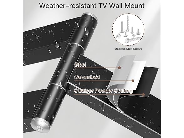 ELIVED Outdoor Long Arm TV Wall Mount | 26-65in