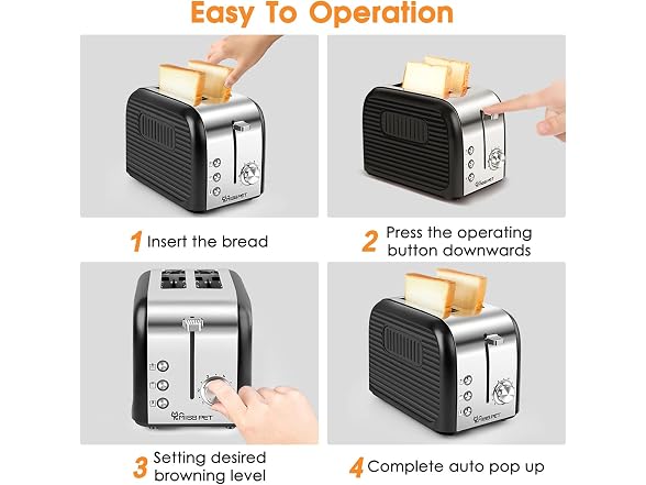 ALES 2 Slice toaster Black