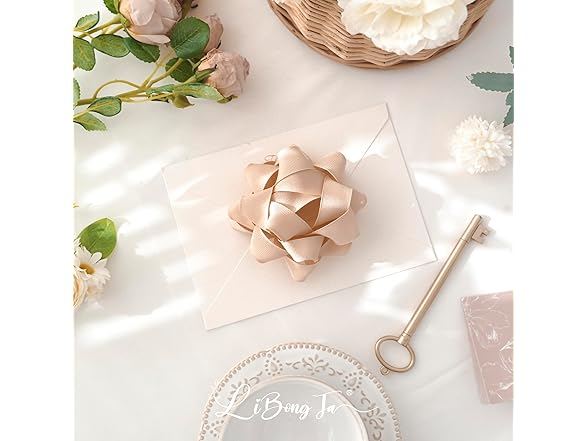 LiBongTa Gift Bows Rose Gold 4.5" (6pk)