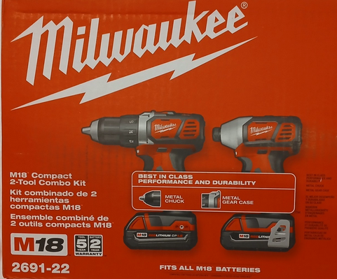 Milwaukee 2691-22 18V compact drill/driver Combo Kit - Gallery 2