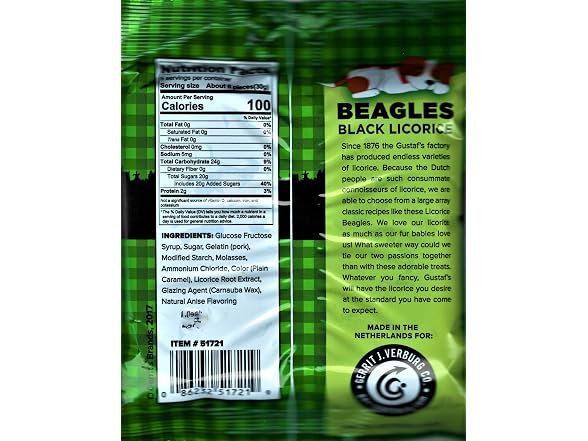 Gustaf's Dutch Licorice Beagles Gummy