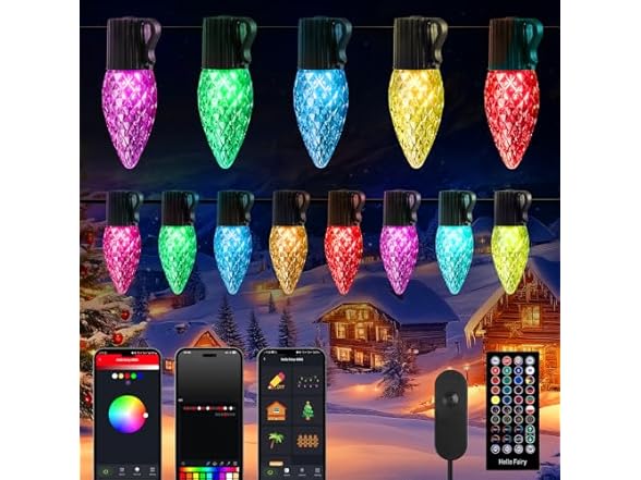 Brightown Smart Christmas Lights Outdoor, 100 LED