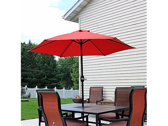 Sunnydaze Outdoor Patio Umbrella, 7.5' Burnt Orange