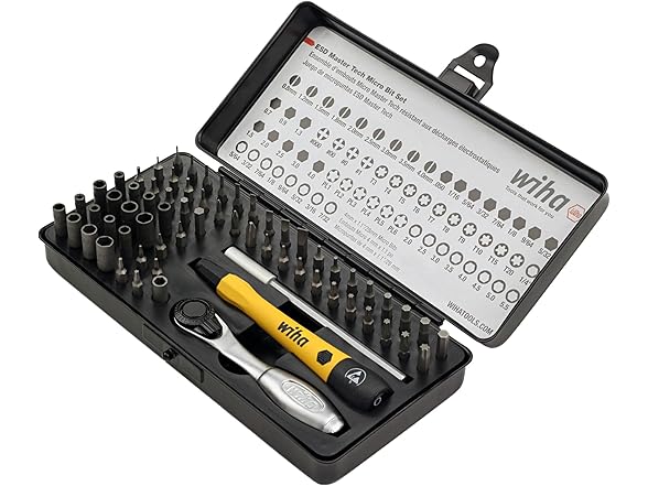 Wiha 75965 65pc System 4 ESD Ratchet & MicroBits Set