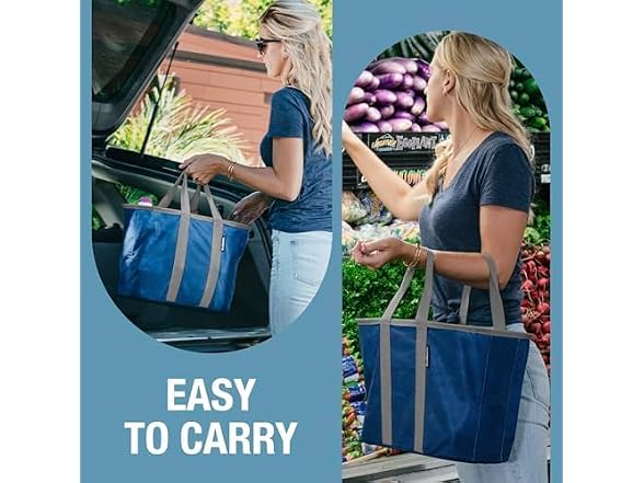 CleverMade EcoBasket 30L Collapsible Tote Basket 3 Pack BLK