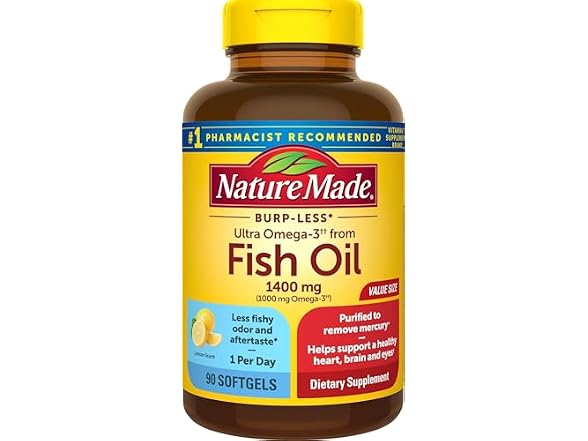 Nature Made Burp Less Ultra Omega 3 Fish Oil
