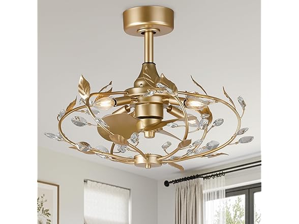 Parrot Uncle 24 Inch Gold Crystal Fandelier