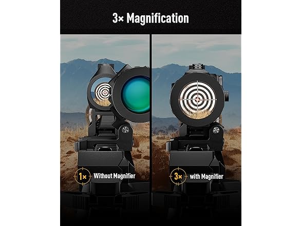 Pinty Red Dot and Magnifier Combo | 3x Magnifier